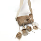 John Galliano Suede and Fur Bag