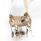 John Galliano Suede and Fur Bag
