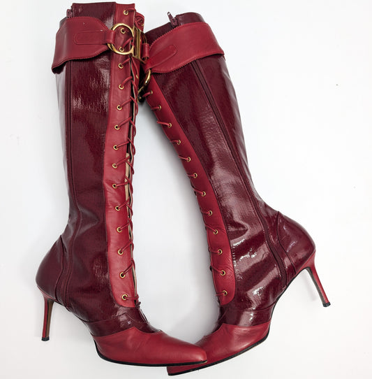 Dior by Galliano Fall 2000 buckle boots - EU39|UK6|US8
