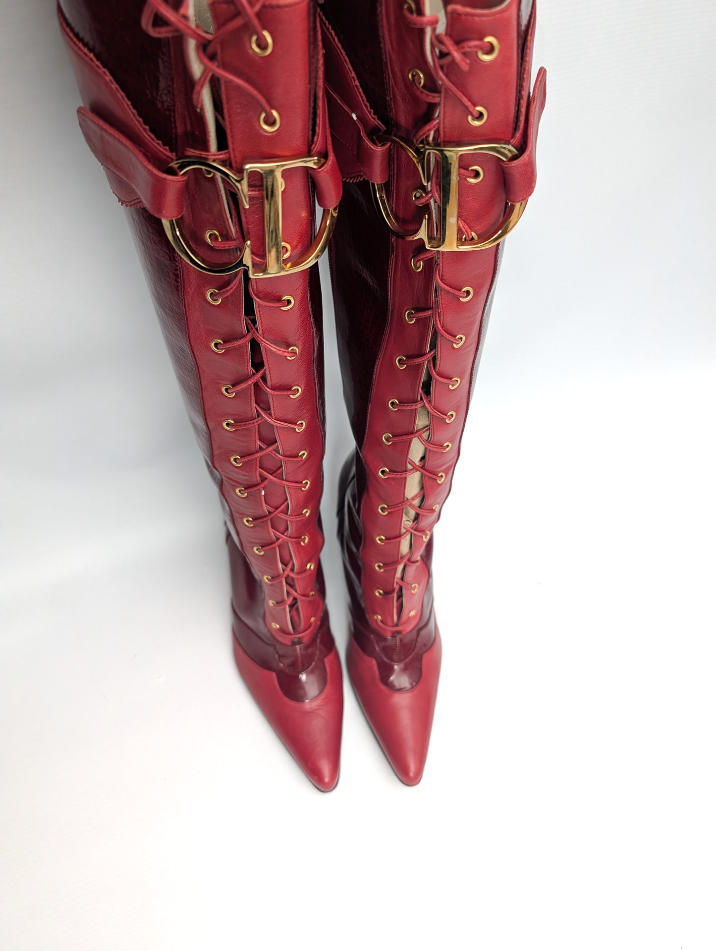 Dior by Galliano Fall 2000 buckle boots - EU39|UK6|US8