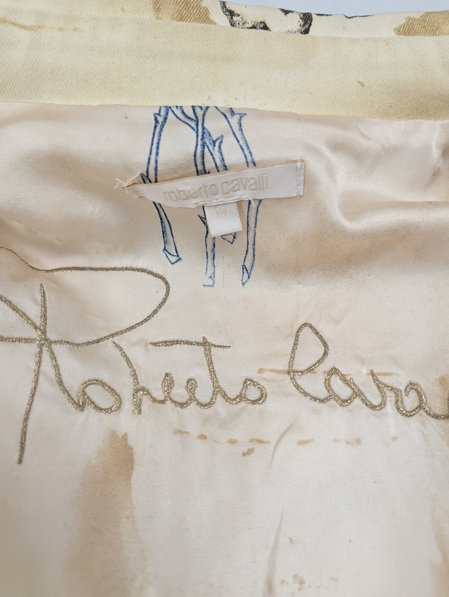 Roberto Cavalli "tattoo" jacket S/S 2003 - M