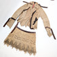 Suede skirt and jacket set - L