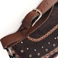 Brown suede bag by Galliano Peace and Love - S/S 2005