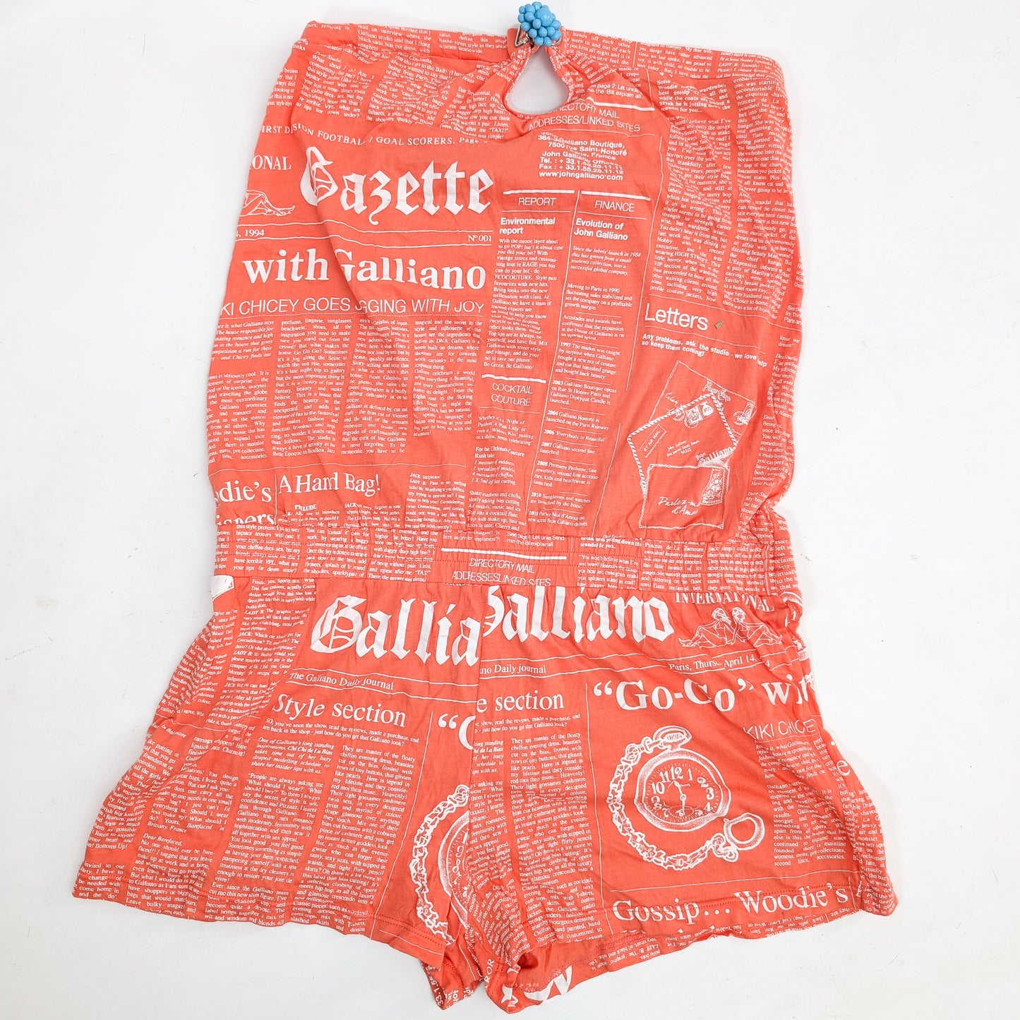 Combinaison short John Galliano