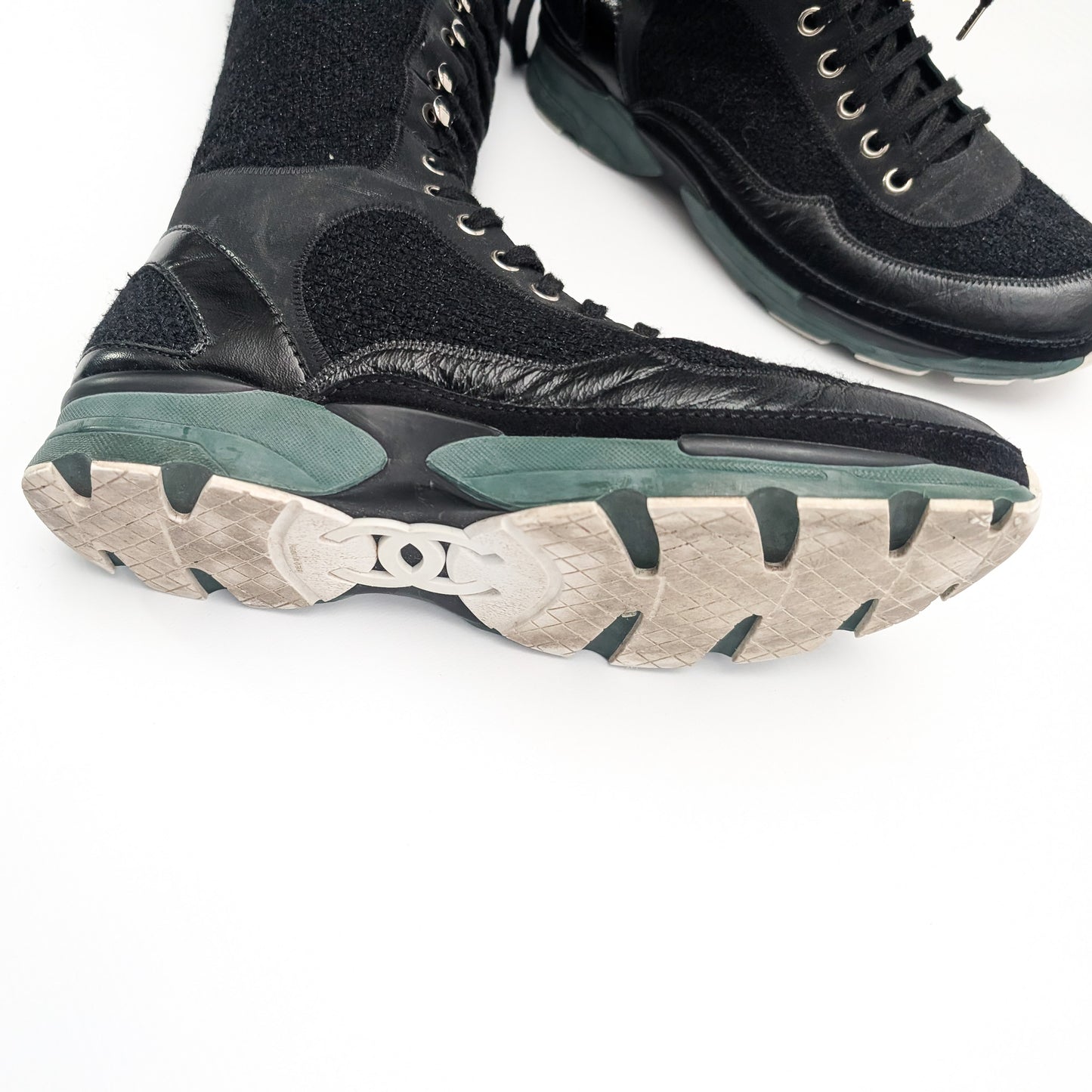 Chanel F/W 2014 tweed sport boots - EU39|UK6|US8