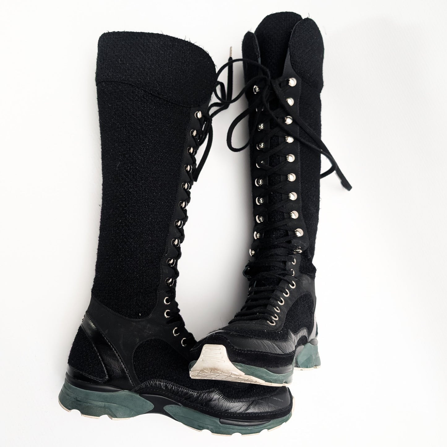 Chanel F/W 2014 tweed sport boots - EU39|UK6|US8
