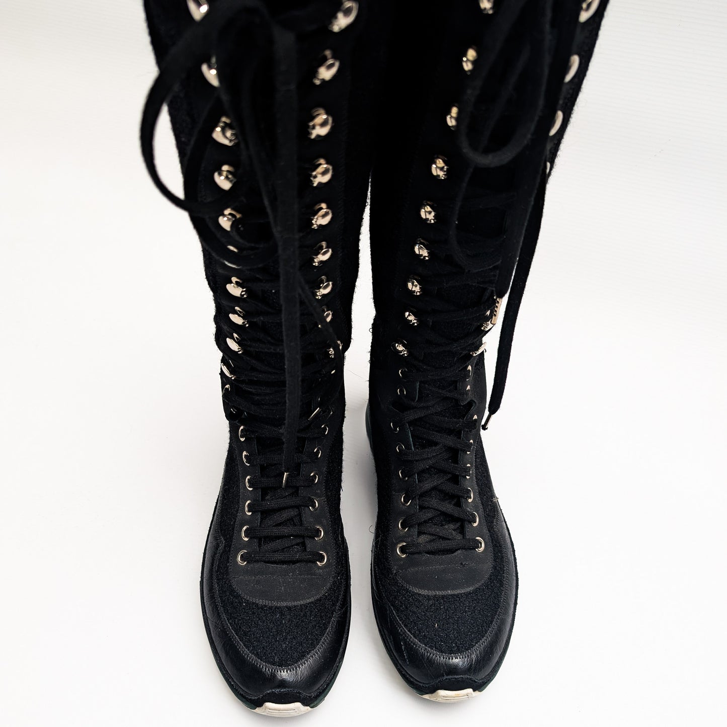 Chanel F/W 2014 tweed sport boots - EU39|UK6|US8