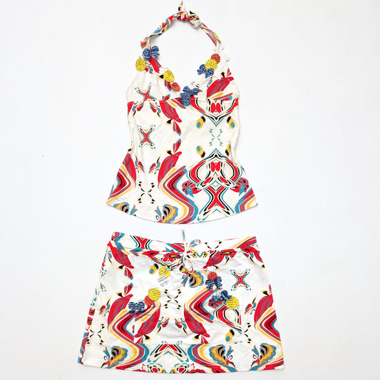 John Galliano Skirt and Top Set - M