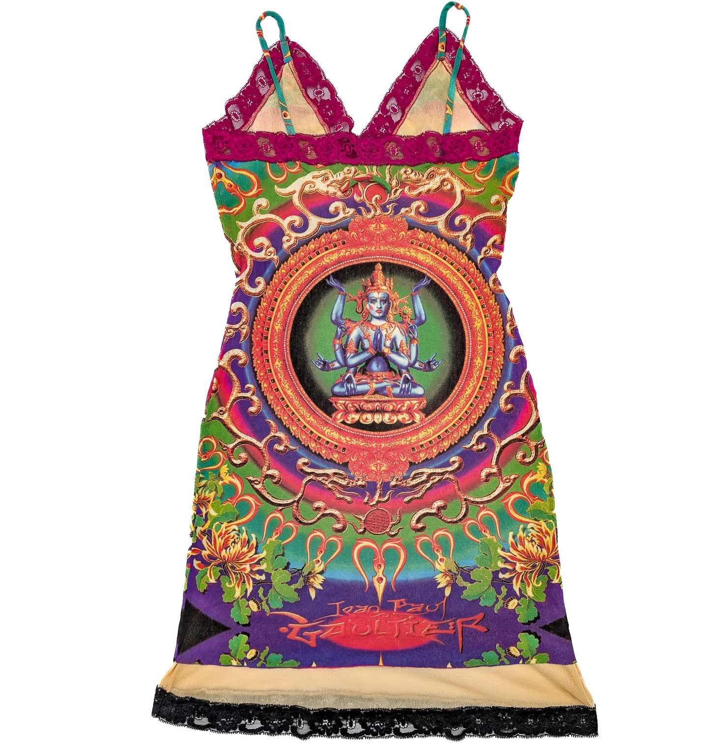 Paul Gaultier mesh denim dress "Shiva"