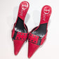 Dior by Galliano Red Mules - EU36|UK3|US5