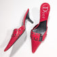 Dior by Galliano Red Mules - EU36|UK3|US5