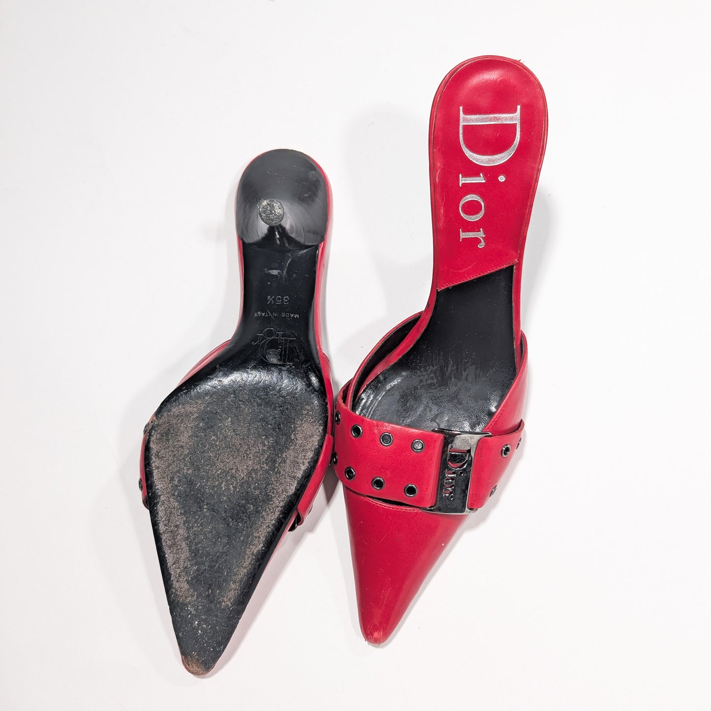 Dior by Galliano Red Mules - EU36|UK3|US5