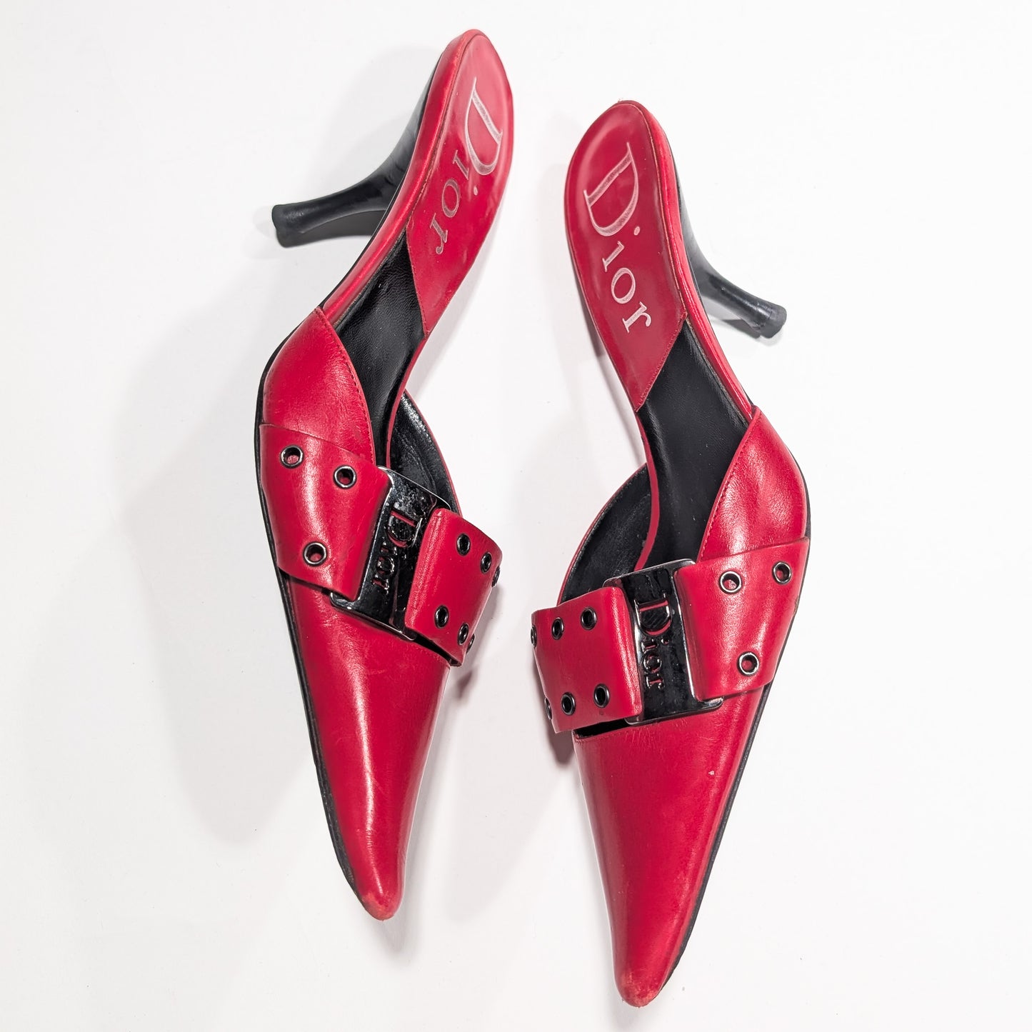 Dior by Galliano Red Mules - EU36|UK3|US5