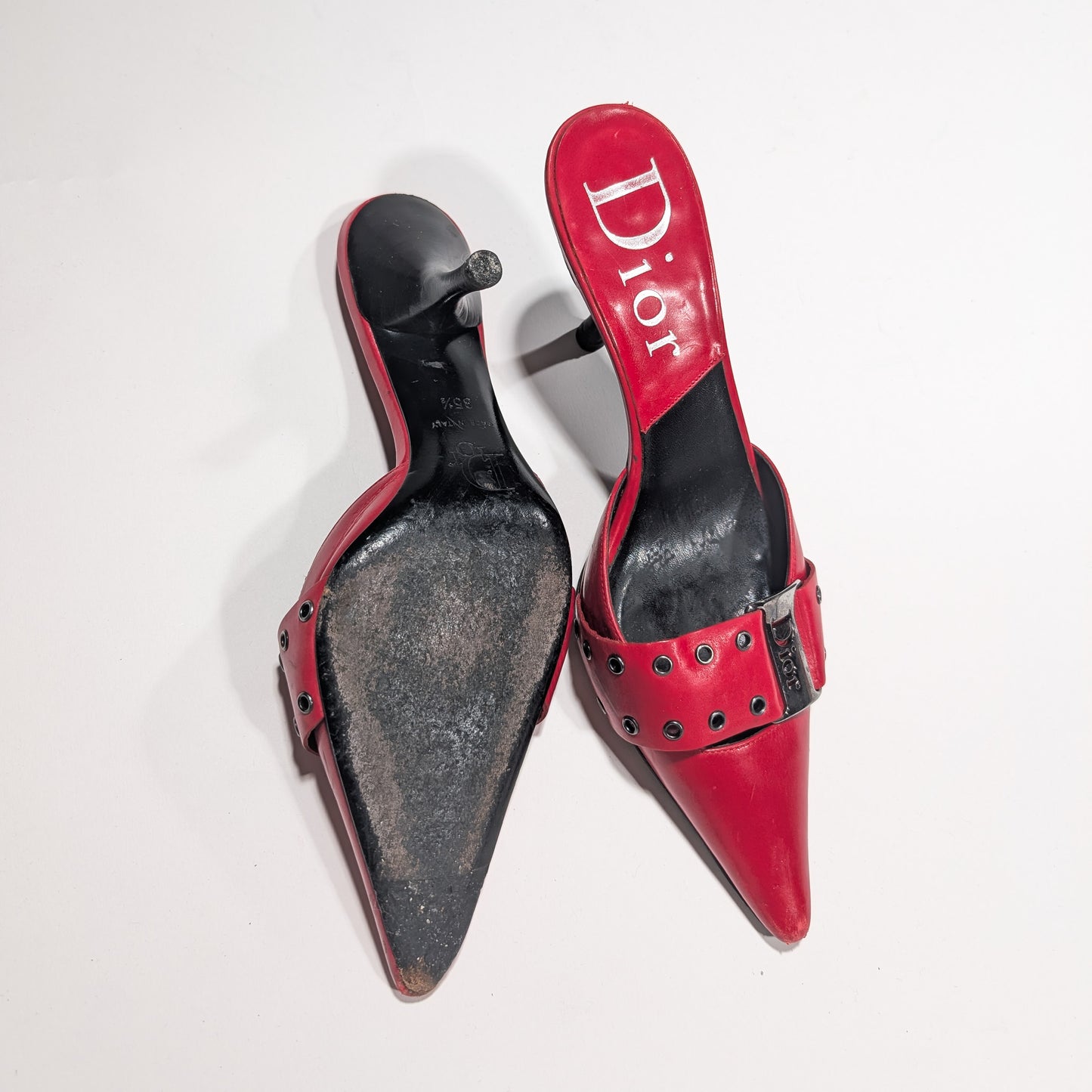 Dior by Galliano Red Mules - EU36|UK3|US5