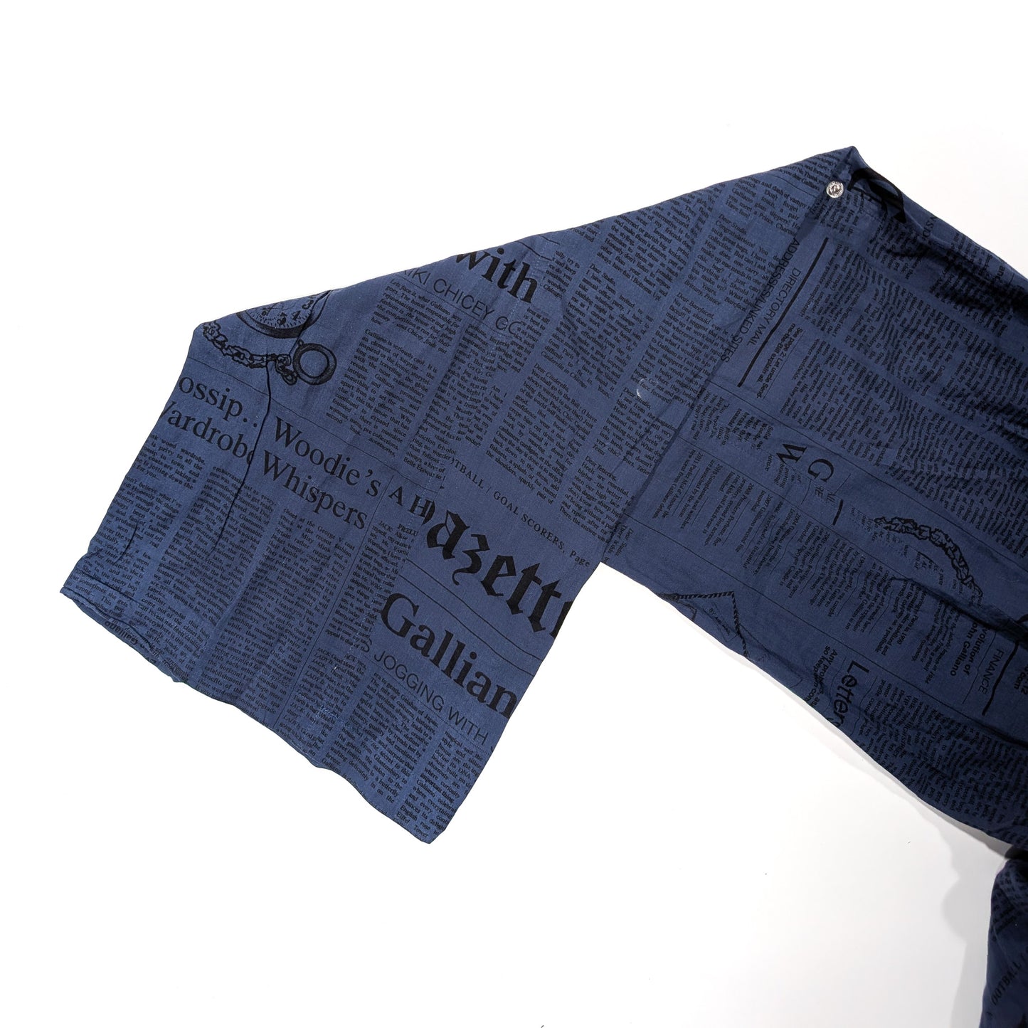 John Galliano Newspaper Print Joggers" - M