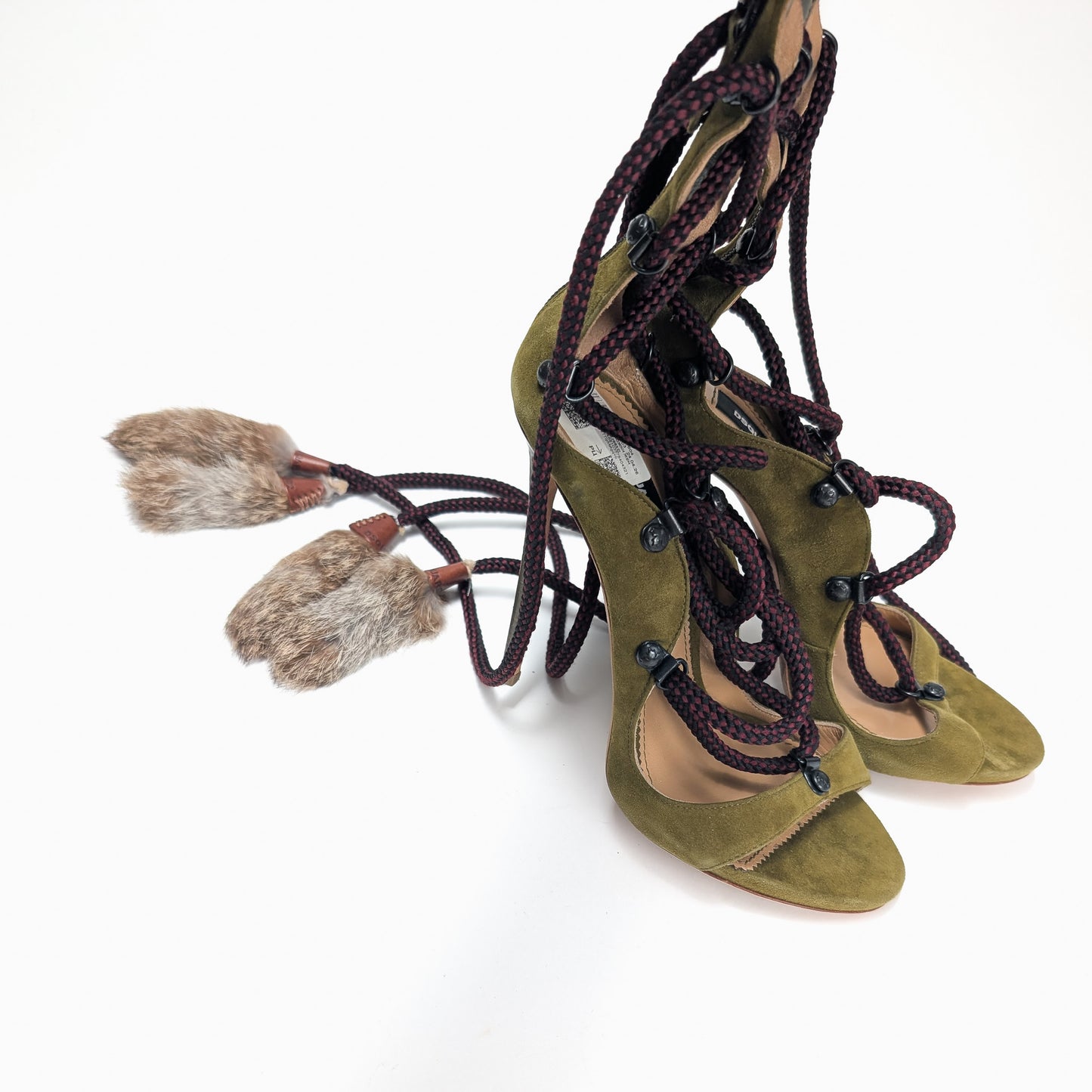 Dsquared2 F/W 2004 Riri Fur Sandals - EU39|UK6|US8