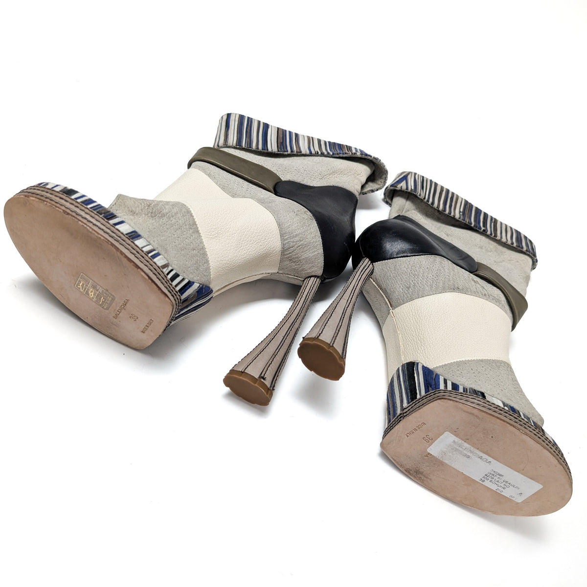 Balenciaga S/S 2010 Open-Toe Ankle Boots - EU39|UK6|US8