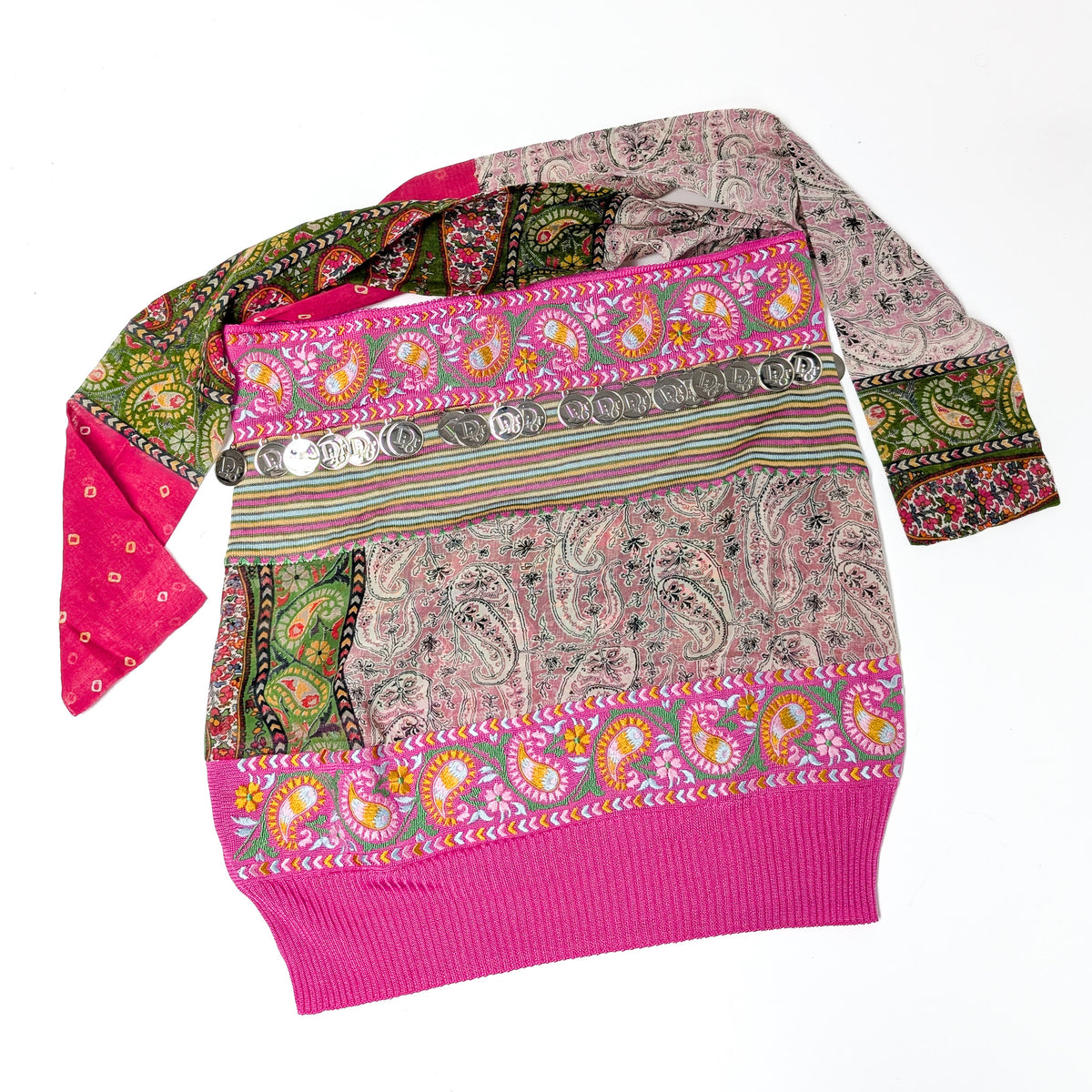 Dior by Galliano S/S 2004 Cashmere Patchwork Top
