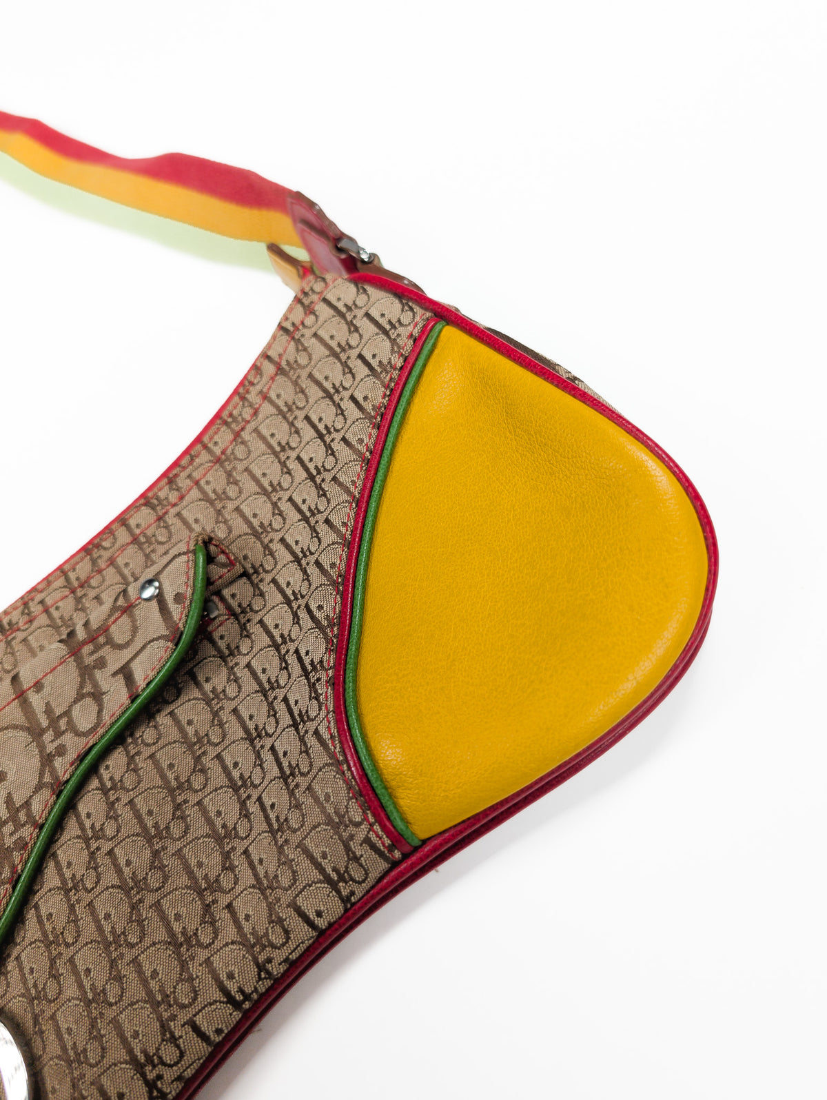 Sac en bandoulière Saddle Rasta Dior par Galliano