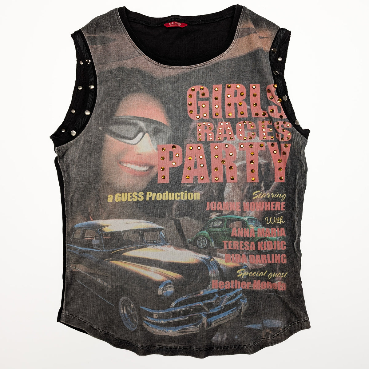 Vintage Guess "Girls races party" tank top