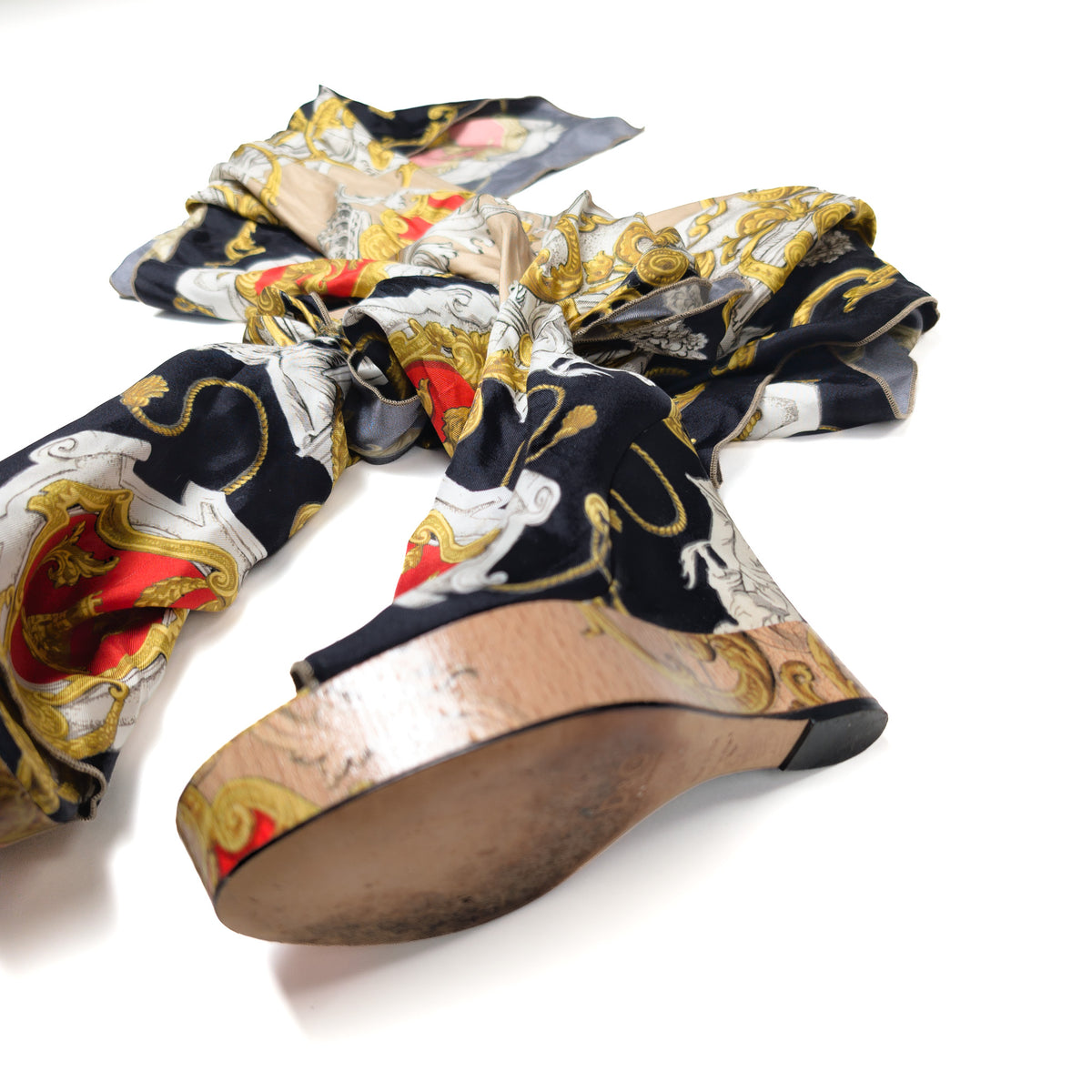 Dolce & Gabbana Scarf Sandals S/S 2012 - EU37|UK4|US6