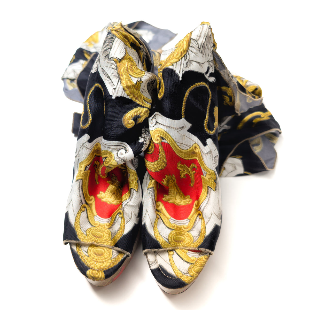 Dolce & Gabbana Scarf Sandals S/S 2012 - EU37|UK4|US6