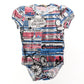 John Galliano "newspaper" monogram bodysuit, bib and hat set - 6m