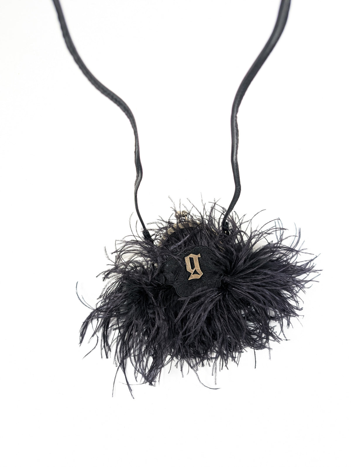 John Galliano feather bag