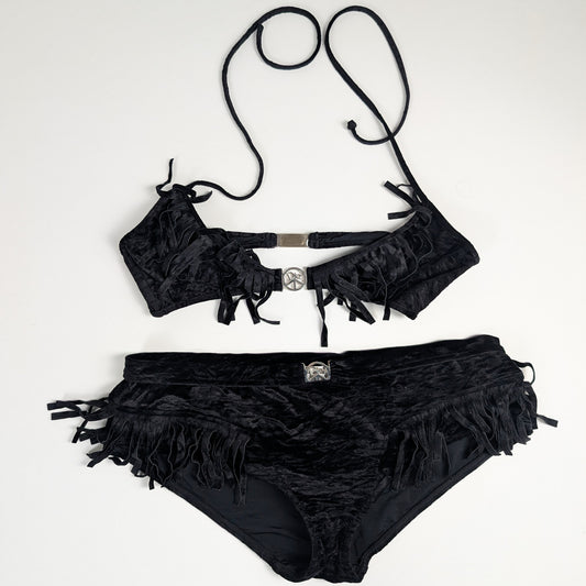 Black Dior by Galliano "Peace and Love" bikini, S/S 2005