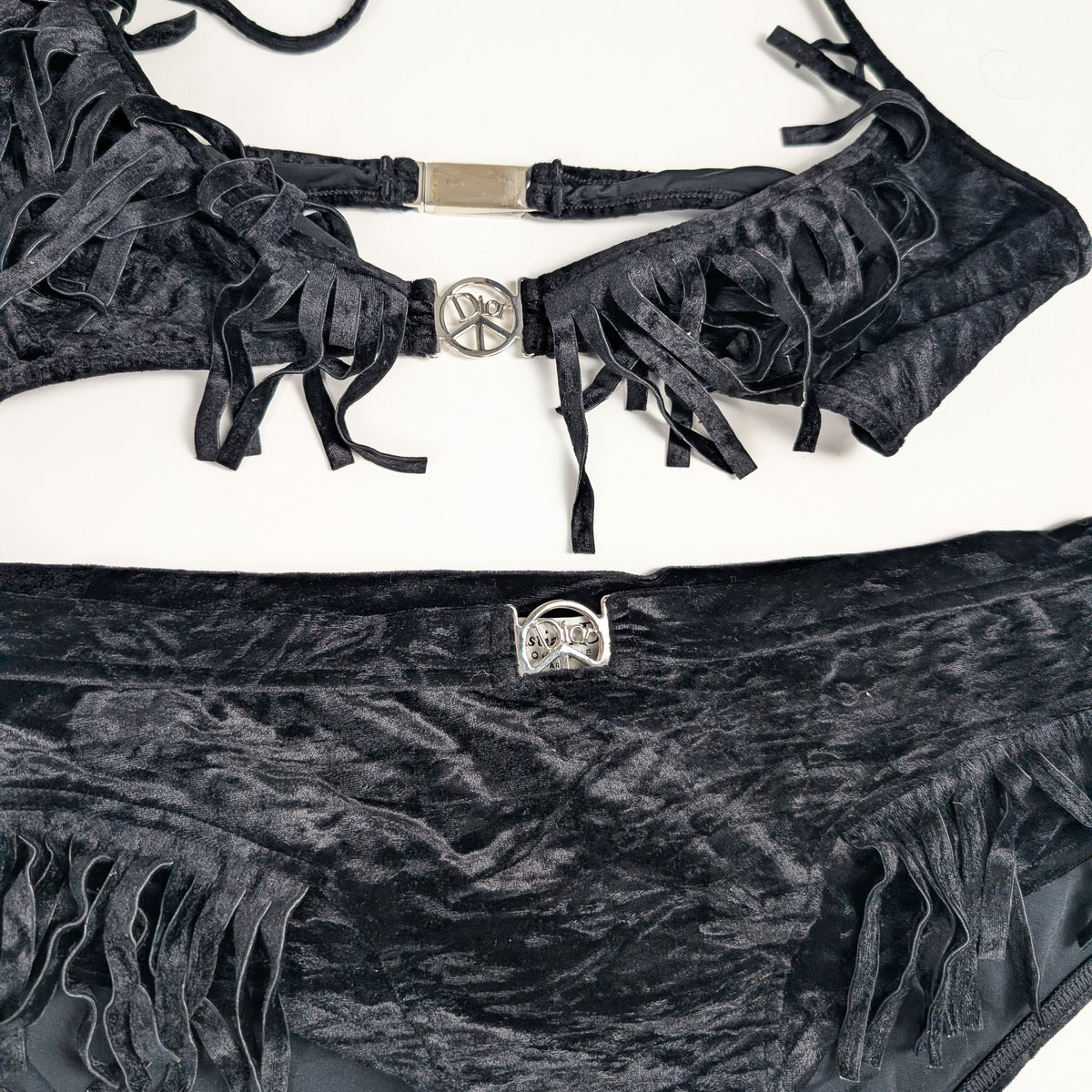 Black Dior by Galliano "Peace and Love" bikini, S/S 2005