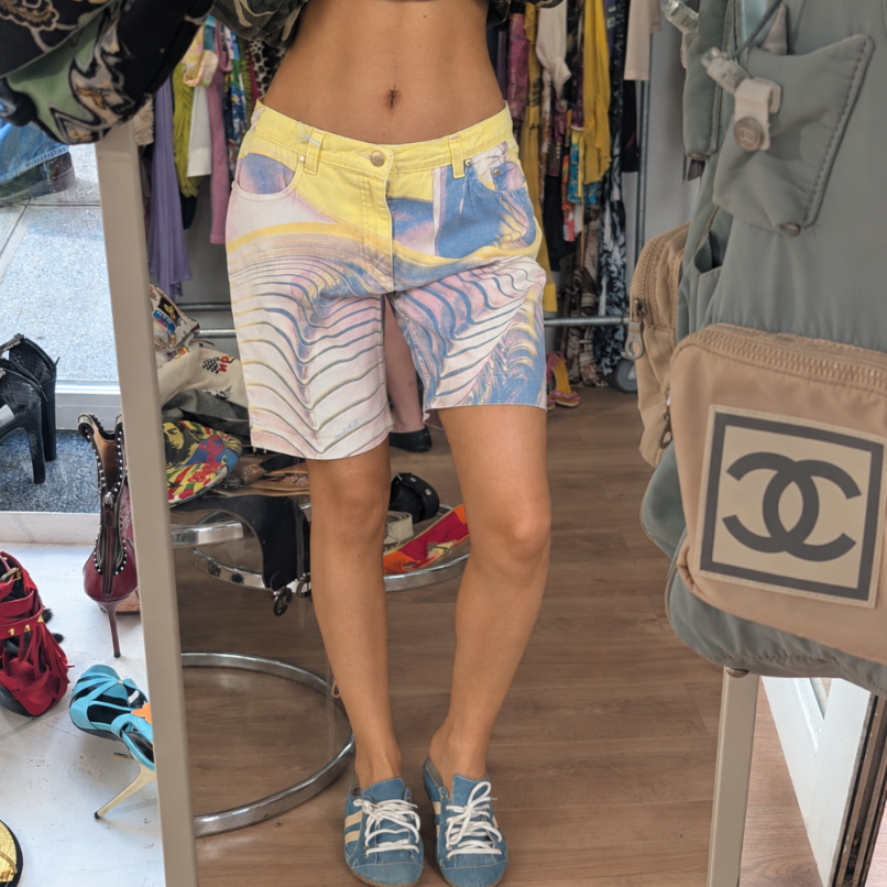 Roberto Cavalli Psychedelic Print Shorts - M