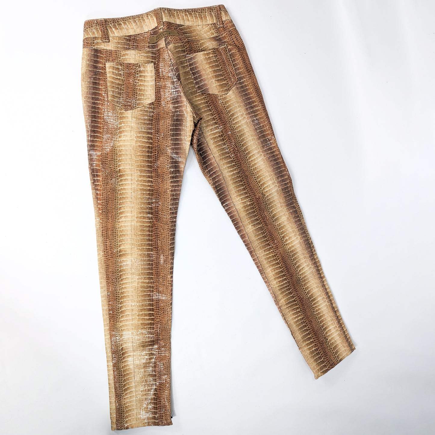 Jean-Paul Gaultier crocodile effect pants - S