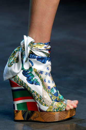 Dolce & Gabbana Scarf Sandals S/S 2012 - EU40|UK7|US9