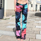 Cavalli multicolor floral print pants - S