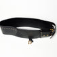 Dior by Galliano Saddle black leather corset belt