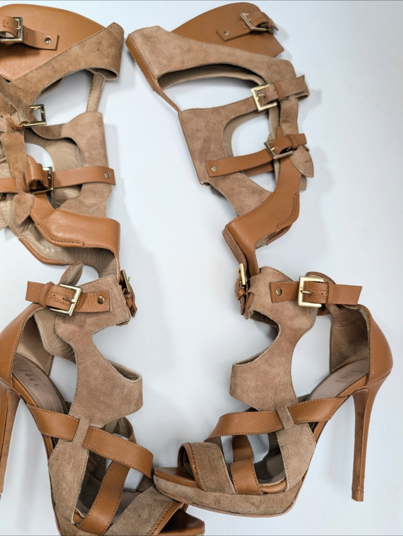 Hervé Léger high-top gladiator sandals - EU37|UK4|US6