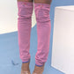 Chanel pink leg warmer