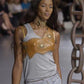 Dolce & Gabbana asymmetrical leather top - S/S 2003