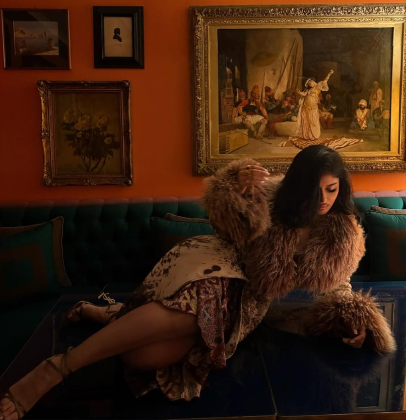 Roberto Cavalli wool and shearling coat - F/W 1999 Runway