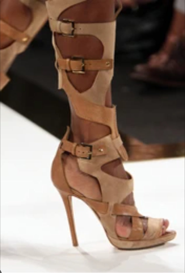 Hervé Léger high-top gladiator sandals - EU37,5|UK4,5|US6,5