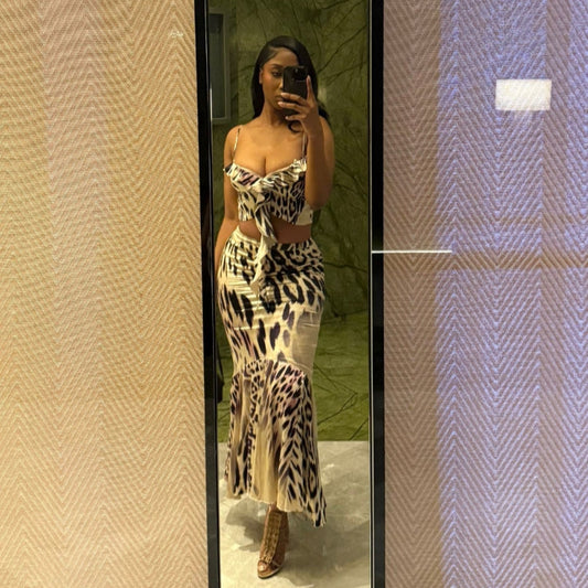 Roberto Cavalli top and skirt set - M