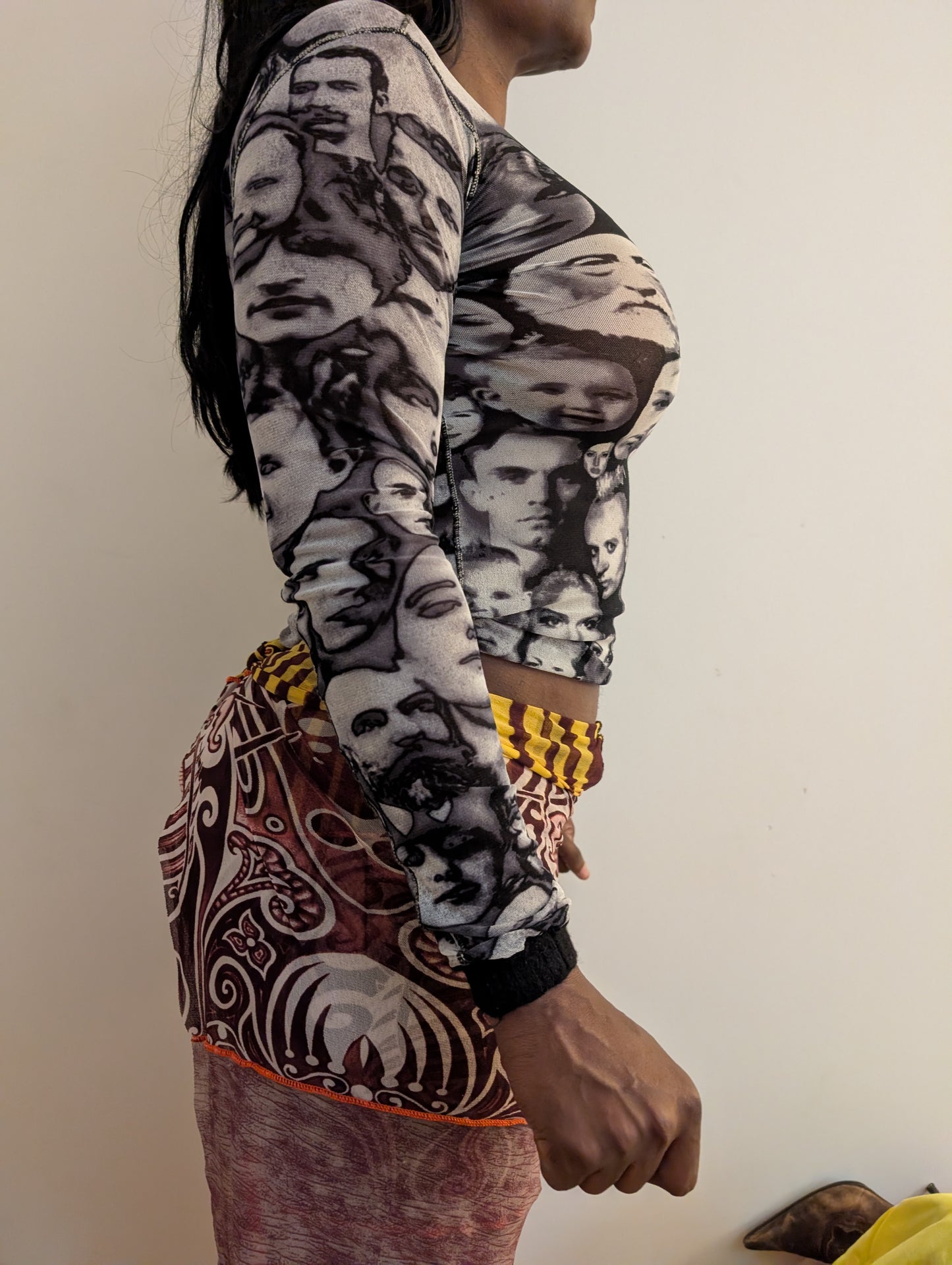 Face mesh T-shirt Jean-Paul Gaultier - AW 1997