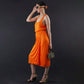 Dior orange sarong set by Galliano S/S 2006