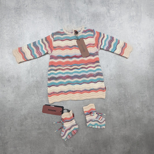 2-piece set Missoni wool dress and slippers - 6 months