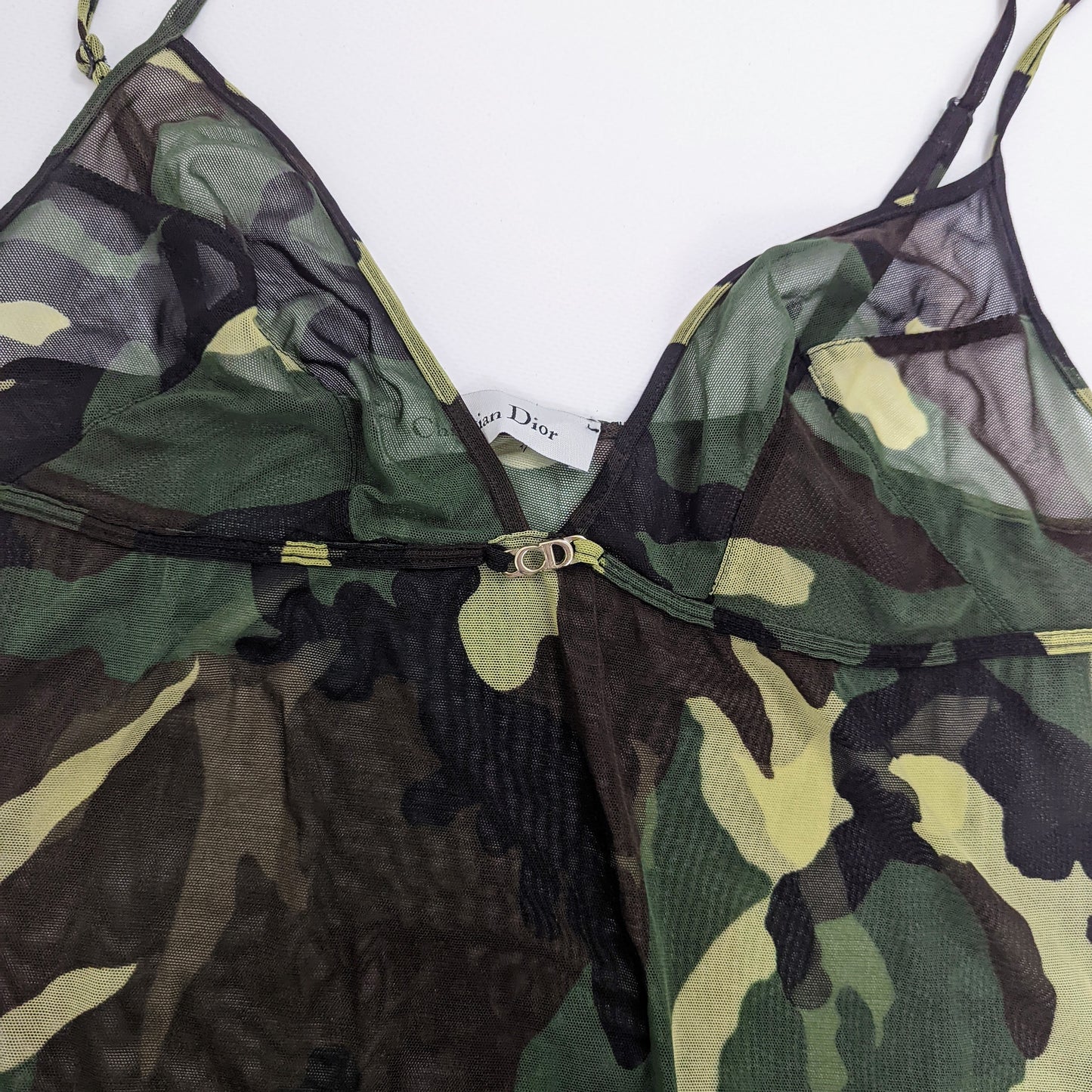 Dior By John Galliano Camouflage Mesh Dress