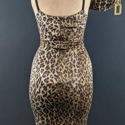 Dolce & Gabbana animal print bodycon dress - S