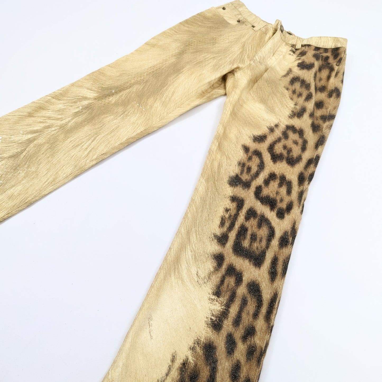 Roberto Cavalli sparkly leopard jeans pants - L/XL