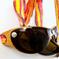 Sunglasses in leather and multicolored fabric Roberto Cavalli