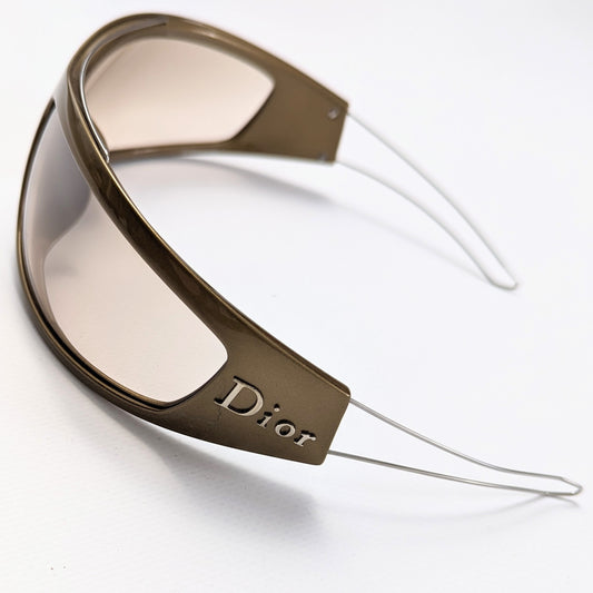 Golden beige ski mask sunglasses - Christian Dior by John Galliano