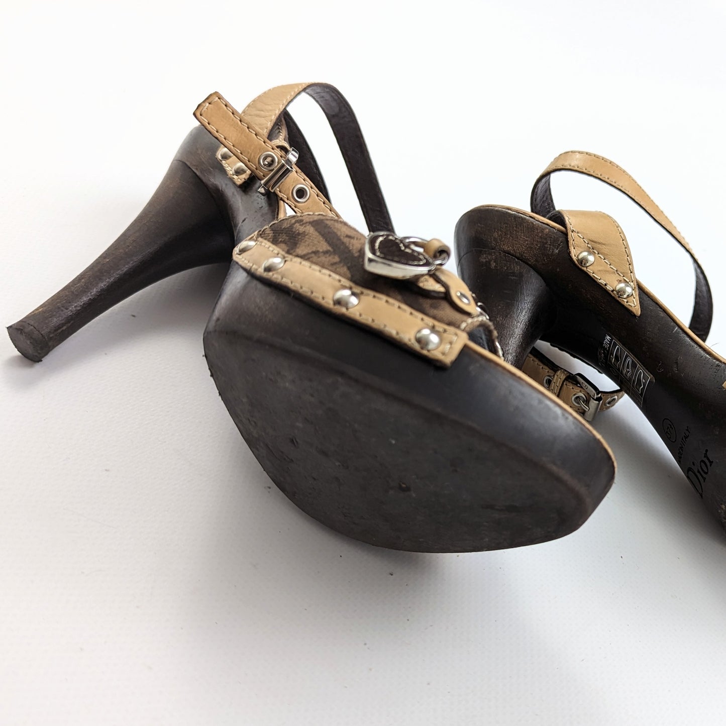 Dior monogram sandals by Galliano - T37.5
